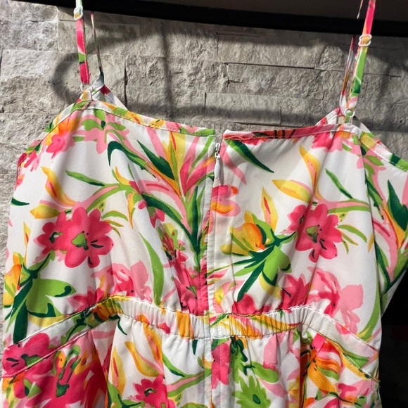 J Crew size 8 White Floral Spaghetti Strap Dress - Picture 8 of 10